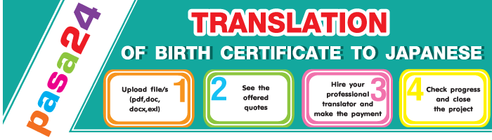 TRANSLATION OF BIRTH CERTIFICATE TO JAPANESE