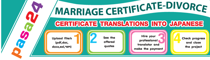 MARRIAGE CERTIFICATE DIVORCE CERTIFICATE TRANSLATIONS INTO JAPANESE MARRIAGE CERTIFICATE DIVORCE CERTIFICATE TRANSLATIONS INTO JAPANESE