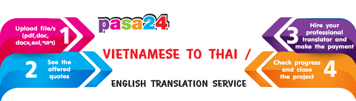 Vietnamese to Thai / English translation Service Vietnamese to Thai / English translation Service